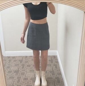 MELINDA DANIELS Black and White Plaid Skirt Medium 27" waist
